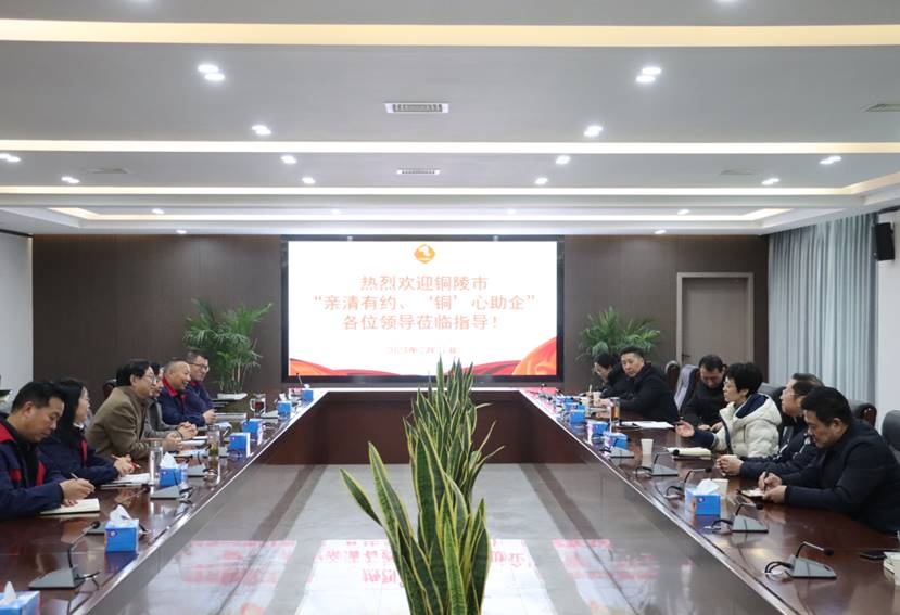 楊文萍到公司開展“親清有約、‘銅’心助企”走訪調研